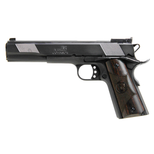 Iver Johnson Arms EAGLEXL45 Eagle XL Deluxe Full Size Frame 45 ACP 8+1 6" Steel Barrel, Matte Blued Serrated Steel Slide & Frame w/Beavertail, Diamondwood Walnut w/Integrated Logo Grip, Right Hand