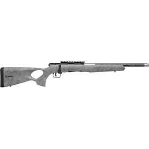 SAVAGE B17 17HMR TIMBERLITE - THUMBHOLE 18" CF 10RD GRY WOOD