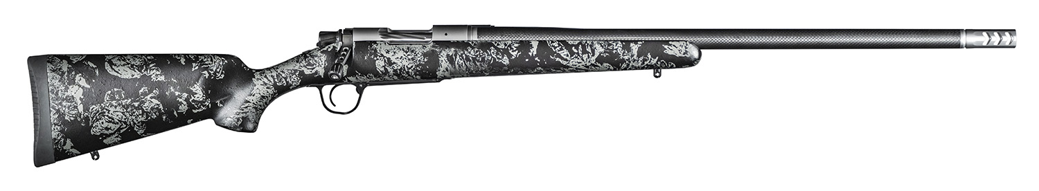 Christensen Arms 8010613700 Ridgeline FFT Full Size 6.5 PRC 3+1, 20" Stainless Steel Threaded Barrel, Stainless Aluminum Receiver, Black w/Gray Accents Fixed Sporter w/Flash Forged Technology Stock