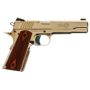 Standard Mfg  1911 Standard Full Size Frame 45 ACP 7+1 5" Stainless Match Grade Barrel, Nickel Steel Serrated Slide, Nickel Steel Frame w/Beavertail, Walnut Double Diamond Grip