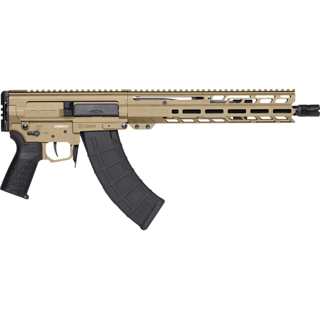 CMMG 86A8E0BCT Dissent MK47 7.62x39mm 30+1 12.50" Black Nitride Threaded Barrel, M-LOK Handguards, Coyote Tan Cerakote Aluminum Picatinny Rail Receiver