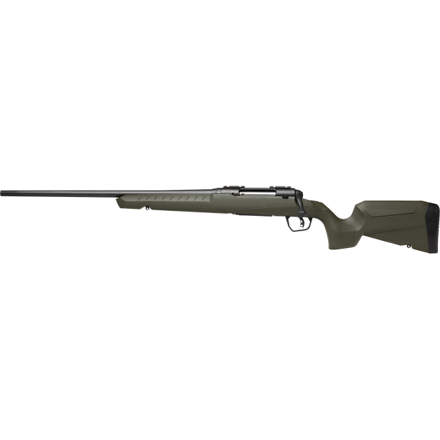 Savage Arms 32129 Axis 2 Compact 6.5 Creedmoor 4+1 20" Matte Black Heavy Sporter Barrel, Matte Black Drilled & Tapped Carbon Steel Receiver, Fixed OD Green Synthetic Stock, Left Hand