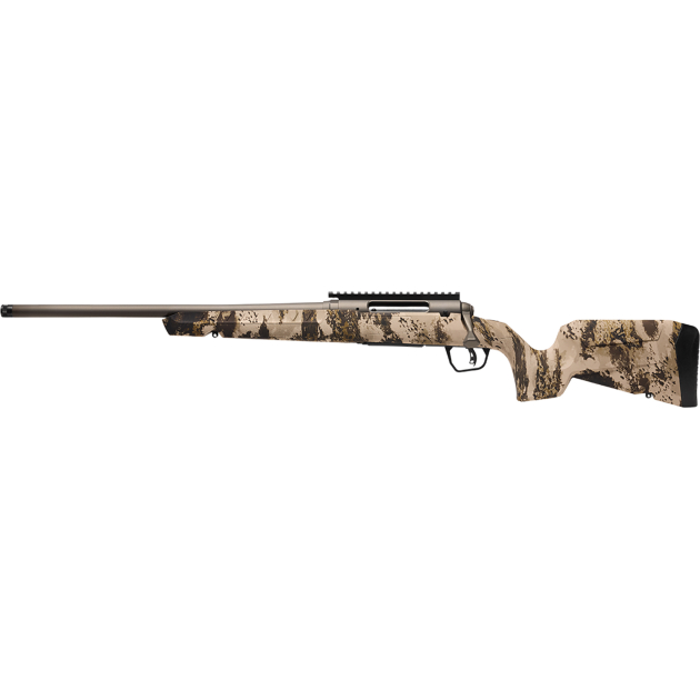 Savage Arms 32345 Axis 2 Pro Compact 243 Win 4+1 20" Gun Metal Bronze Cerakote Heavy Sporter Threaded Barrel & Picatinny Rail Carbon Steel Receiver, Fixed Western Camo Synthetic Stock, Left Hand