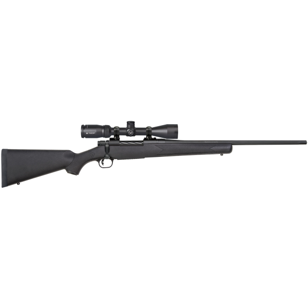 Mossberg 28052 Patriot  22-250 Rem Caliber with 5+1 Capacity, 22" Fluted Barrel, Matte Blued Metal Finish & Black Synthetic Stock Right Hand (Full Size) Includes Vortex Crossfire II 3-9x40mm Scope