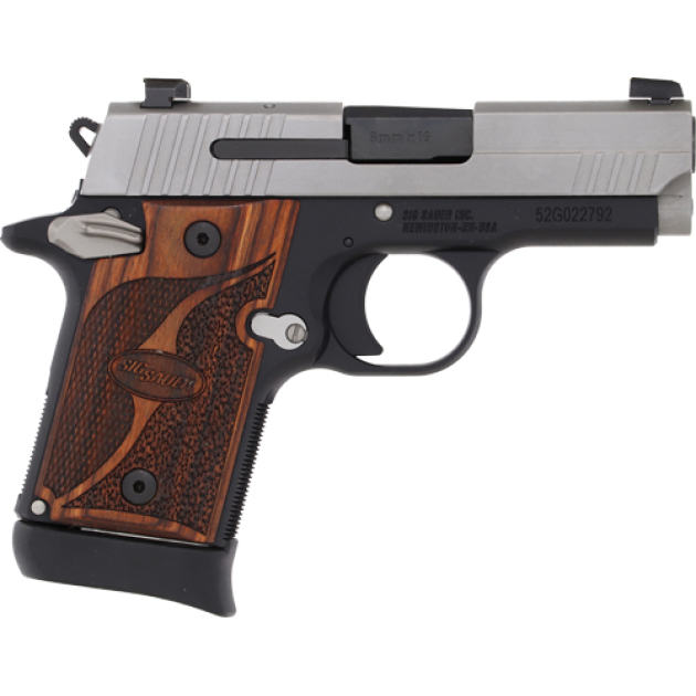 SIG P938 9MM 3" SAO XRAY3 - 6/7RD TWO-TONE/WALNUT
