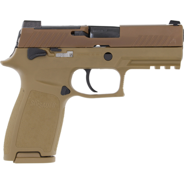 SIG P320 M18 9MM 3.9" NITE SGT - OR (3)10RD COYOTE CA COMPLIANT
