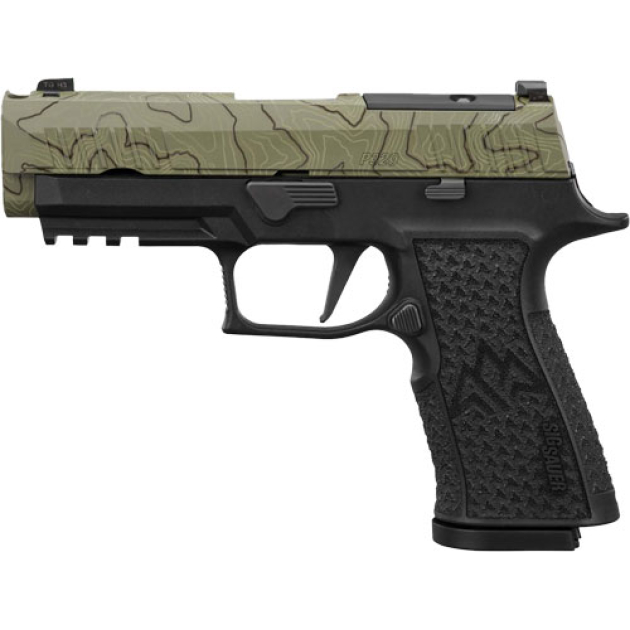 SIG P320 XTEN ENDURE 10MM 3.8" - (3)15RD LXG GRIP MOSS GREEN
