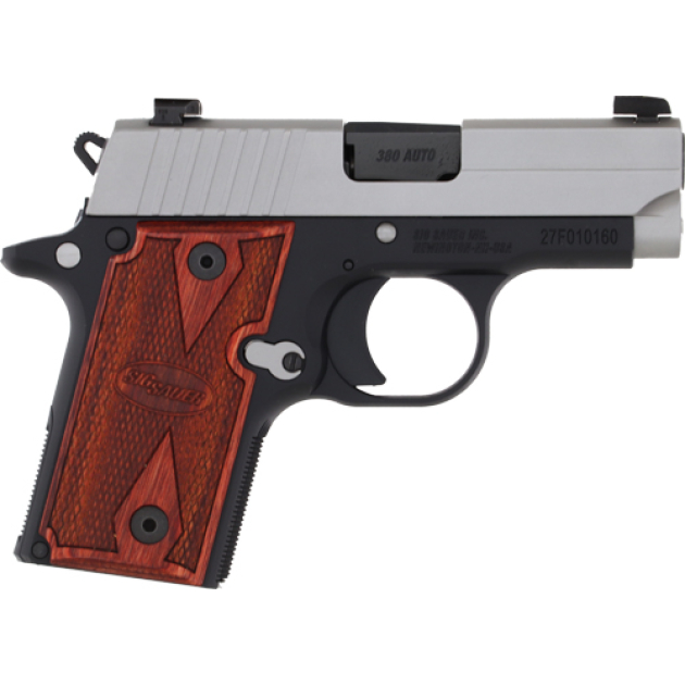 SIG P238 380ACP 2.7" SAO - XRAY-3 6/7RD TWO-TONE/ROSEWOOD