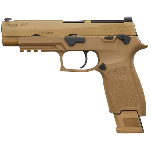 SIG M17 COMMERCIAL 9MM 4.7" - SIGLITE (3)10RD MAN SAF COYOTE
