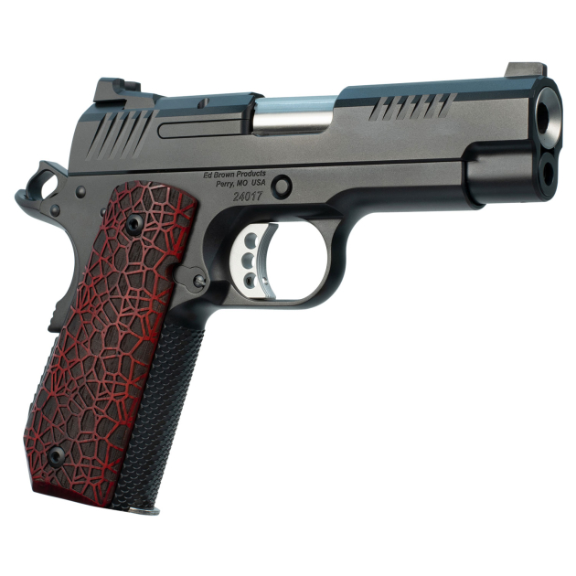 Ed Brown EVOKC9G4 1911 EVO KC9 9mm Luger 9+1 4" Stainless Bull Barrel, Black Gen4 Serrated Carbon Steel Slide & Frame w/Beavertail, Black G10 Grip, Ambidextrous