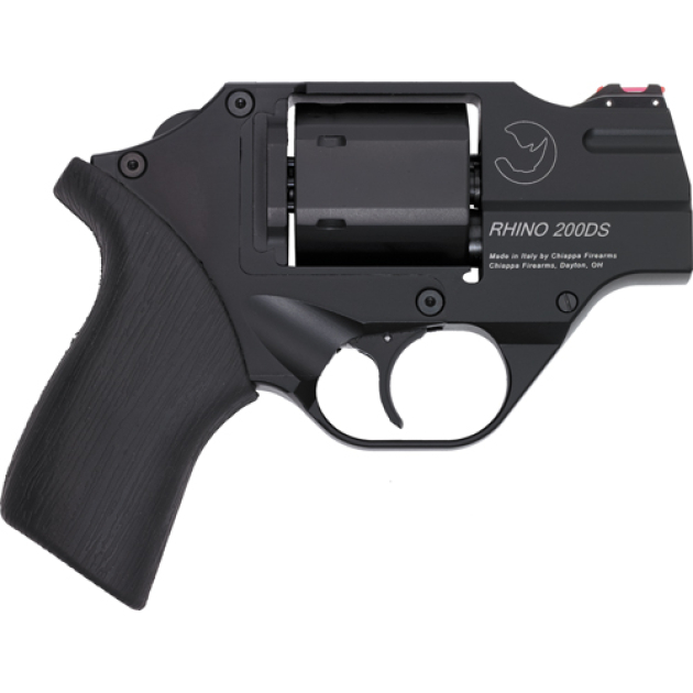CHIAPPA RHINO 200D DAO 357MAG - 2" FS BLACK/RUBBER W/HOLSTER.