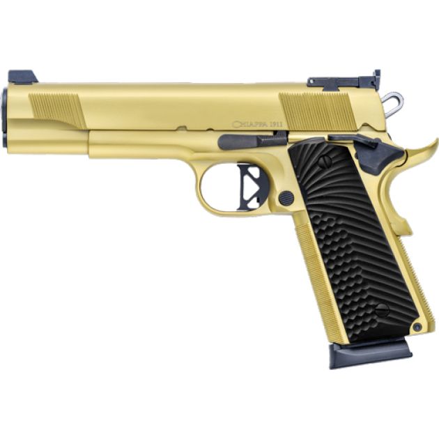 CHIAPPA 1911 EMPIRE GRADE - 45ACP 5" FS 8RD G10 GRIP GOLD